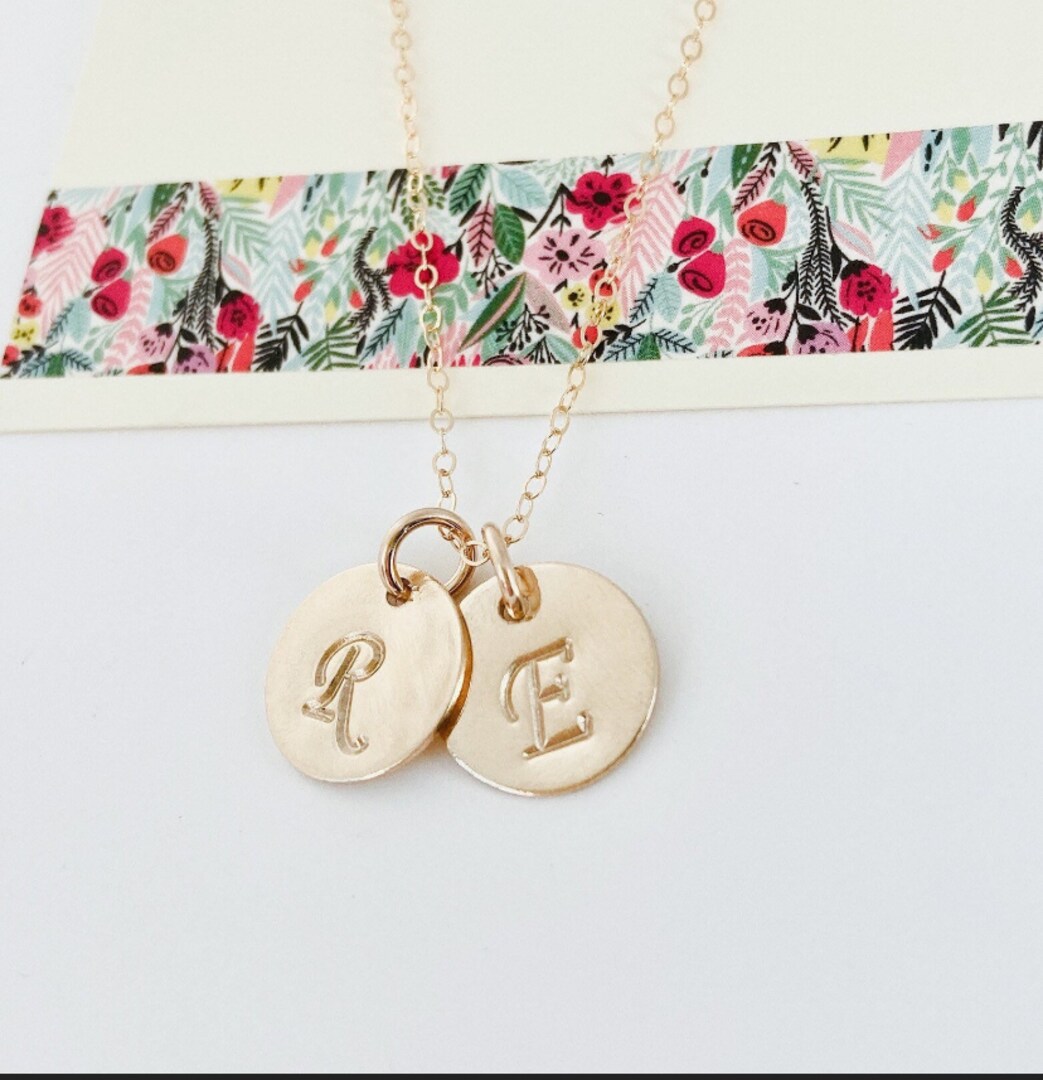 Gold Initial Necklace, Initial Necklace, Mom Necklace, Grandma Necklace, Family Necklace MakerPlace by Michaels